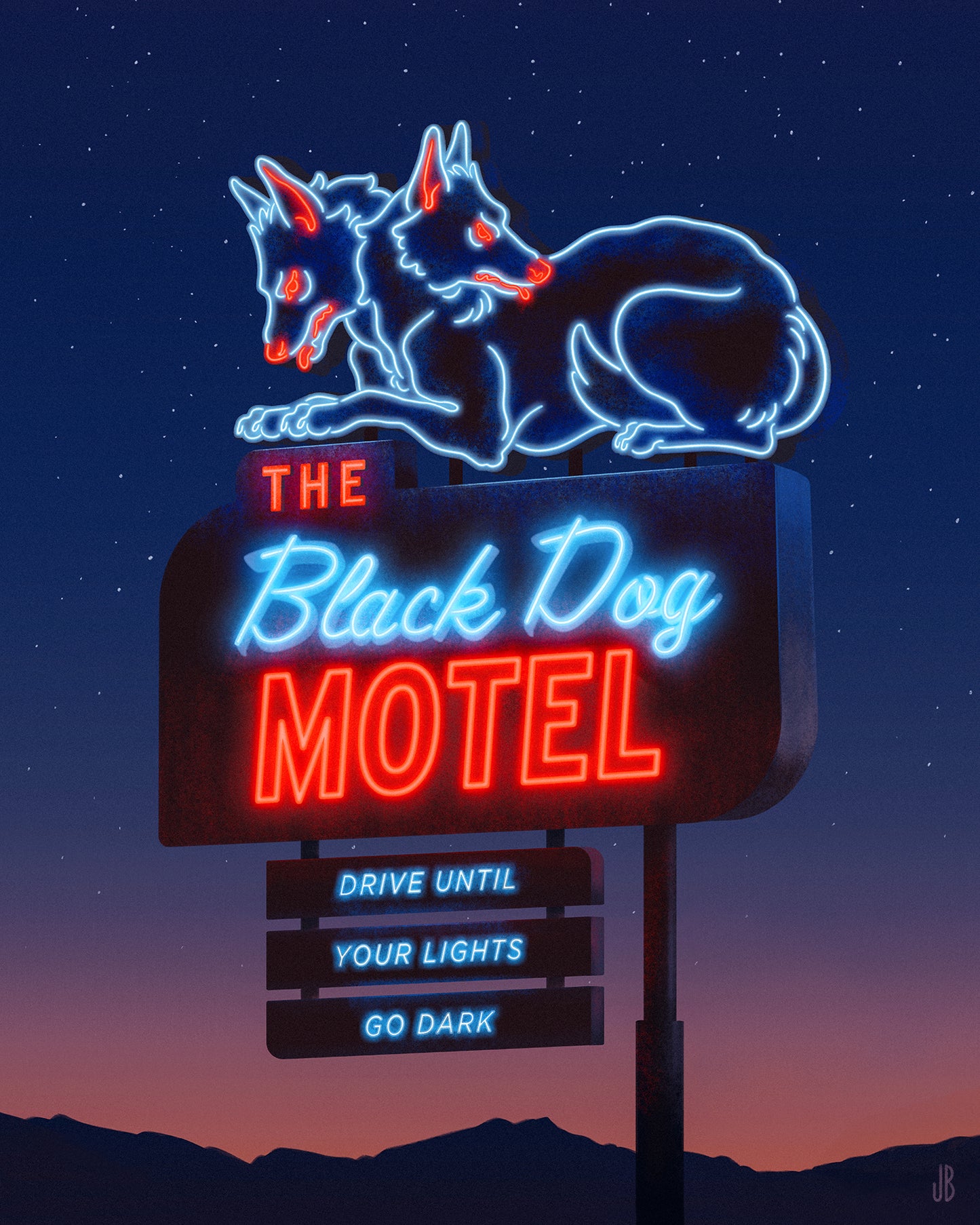 The Black Dog Motel - Print