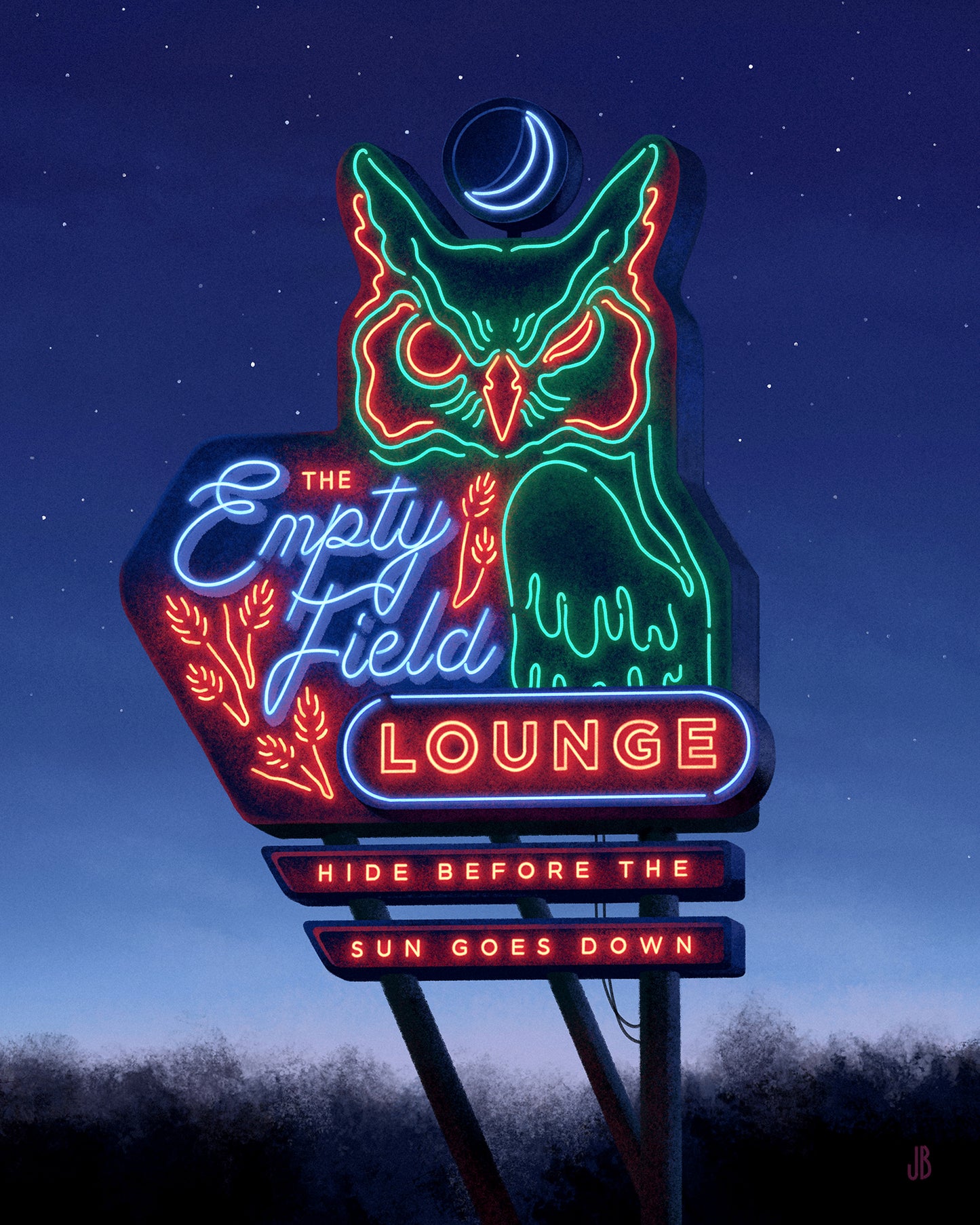 The Empty Field Lounge - Print