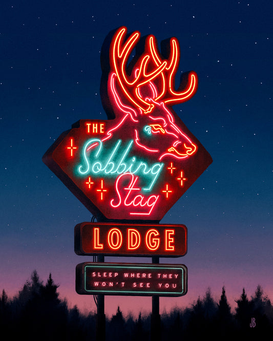 The Sobbing Stag Lodge - Print